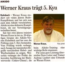 Werner Kraus trägt 5. Kyu